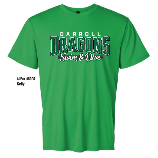 Dragons Swim & Dive "Collegiate" AllPro Pro-Lock Performance Tee