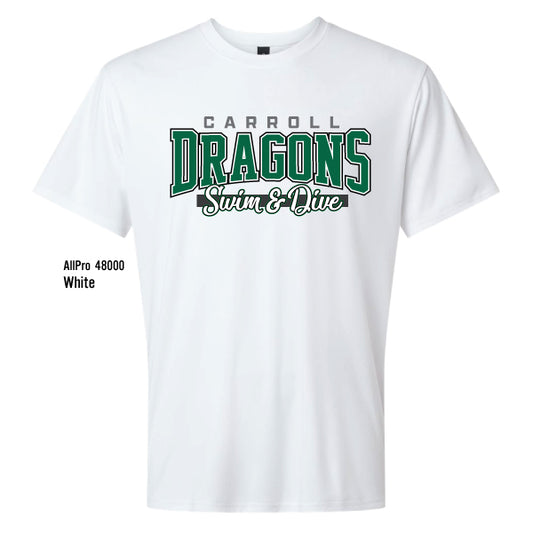 Dragons Swim & Dive "Collegiate" AllPro Pro-Lock Performance Tee