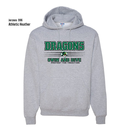 Dragons Swim & Dive "Protect The Tradition" Jerzees Nublend Fleece Hoodie