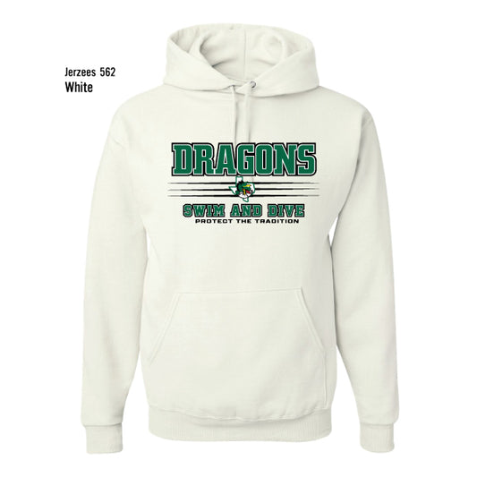 Dragons Swim & Dive "Protect The Tradition" Jerzees Nublend Fleece Hoodie