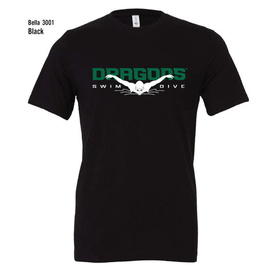 Dragons Swim & Dive "Swimmer Silhouette" Bella Canvas Unisex Jersey Tee