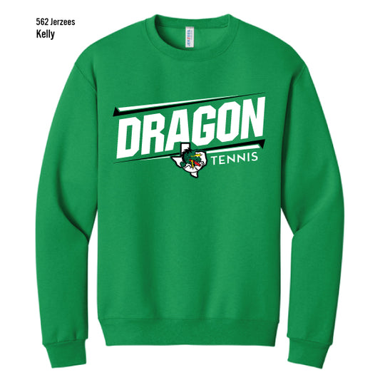 Carroll Tennis "Dragons Tennis" Jerzees Nublend Fleece Crew Sweatshirt