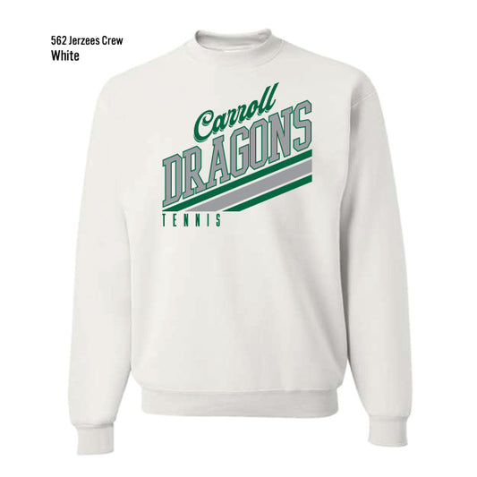 Carroll Tennis "Slant" Jerzees Nublend Fleece Crew Sweatshirt