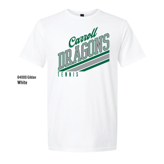 Carroll Tennis "Slant" Gildan Softstyle Tee