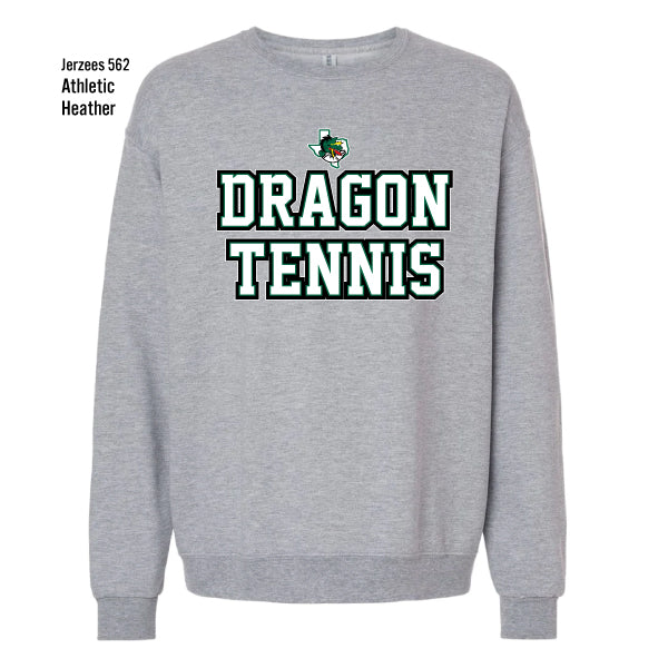 Carroll Tennis "Collegiate Stacked" Jerzees Nublend Fleece Crew Sweatshirt