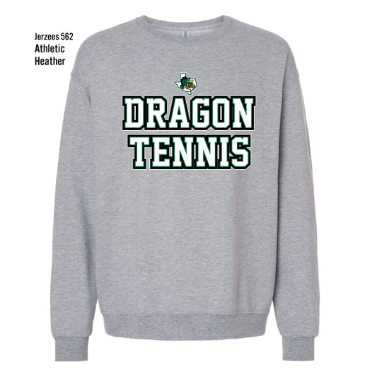 Carroll Tennis "Collegiate Stacked" Jerzees Nublend Fleece Crew Sweatshirt