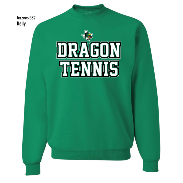 Dragon Tennis "Collegiate Stacked" Jerzees Nublend Fleece Sweatshirt