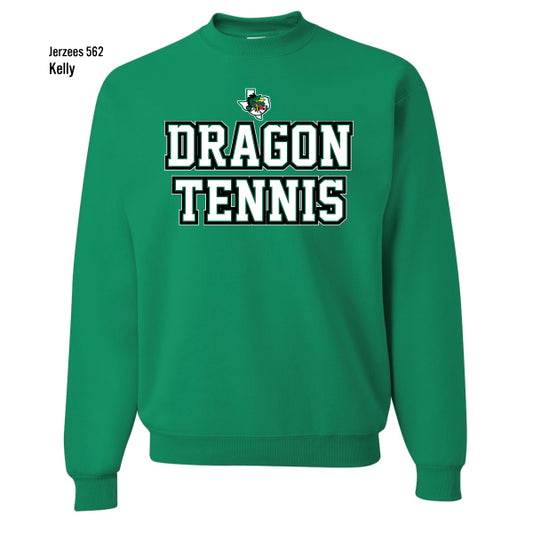 Carroll Tennis "Collegiate Stacked" Jerzees Nublend Fleece Crew Sweatshirt