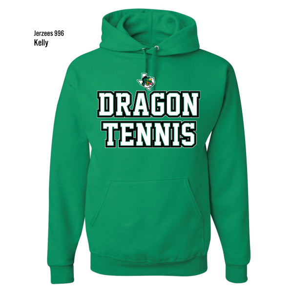 Dragon Tennis "Collegiate Stacked" Jerzees Nublend Fleece Hoodie