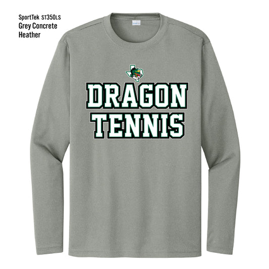 Dragon Tennis "Collegiate Stacked" Sport-Tek Competitor L/S Tee