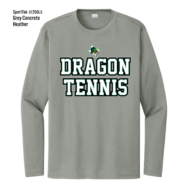 Carroll Tennis "Collegiate Stacked" Sport-Tek Competitor L/S Tee