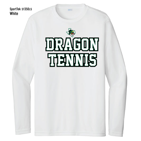 Dragon Tennis "Collegiate Stacked" Sport-Tek Competitor L/S Tee