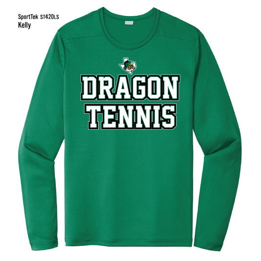 Dragon Tennis "Collegiate Stacked" Sport-Tek Competitor L/S Tee