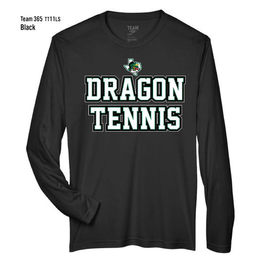 Dragon Tennis "collegiate Stacked" Team 365 Zone Performance L/S Tee