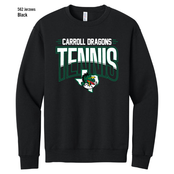 Carroll Tennis "Tennis Dragon Logo" Jerzees Nublend Fleece Crew Sweatshirt