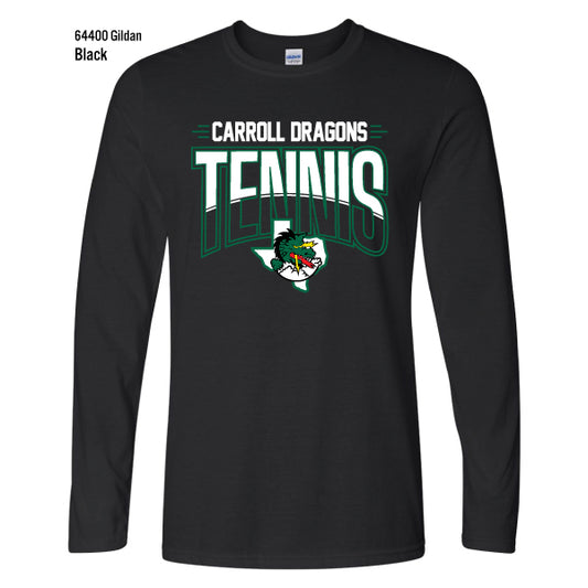 Carroll Tennis "Dragons Logo" Gildan Softstyle L/S Tee