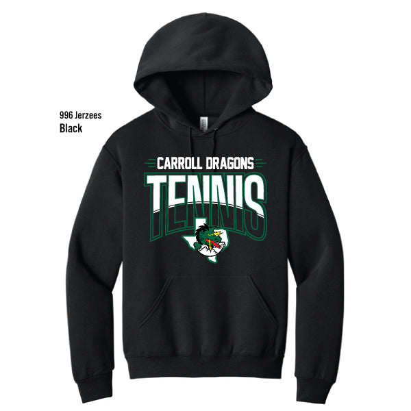 Carroll Tennis "Tennis Dragon Logo" Jerzees Nublend Fleece Hooded Pullover