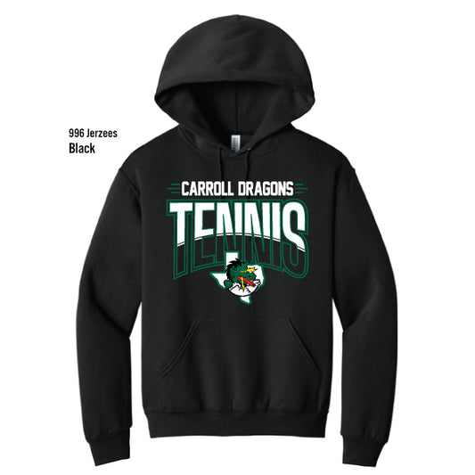 Carroll Tennis "Tennis Dragon Logo" Jerzees Nublend Fleece Hooded Pullover