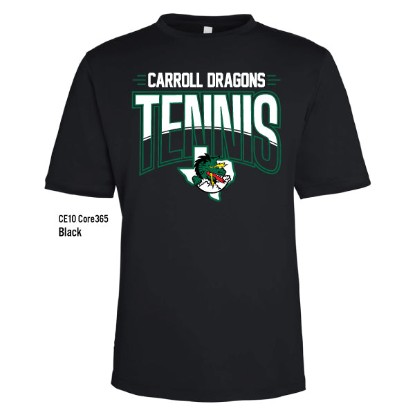 Carroll Tennis "Tennis Dragon Logo" Core365 Capital Performance Tee