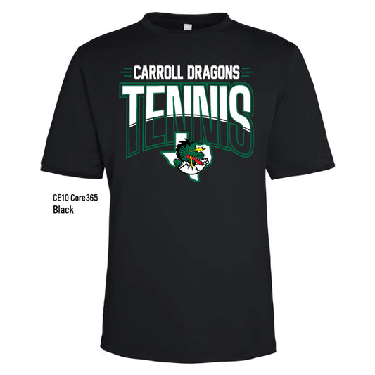 Carroll Tennis "Tennis Dragon Logo" Core365 Capital Performance Tee