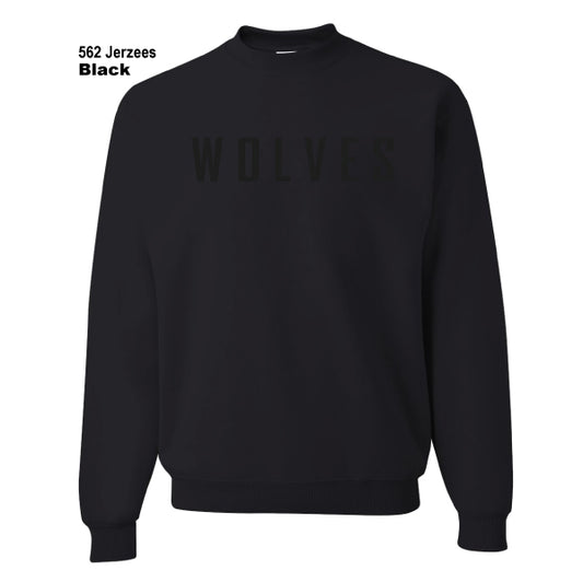 Cross Timbers MS "Puffy WOLVES" Jerzees Crew Sweatshirt