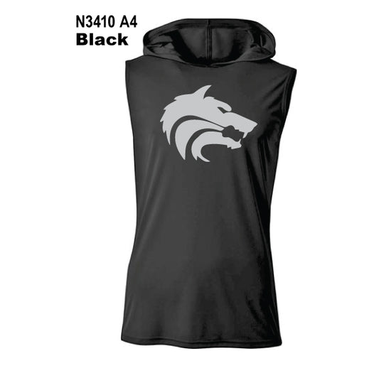 Cross Timbers MS "Wolf Logo" A4 Sleeveless Hoodie