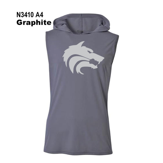 Cross Timbers MS "Wolf Logo" A4 Sleeveless Hoodie