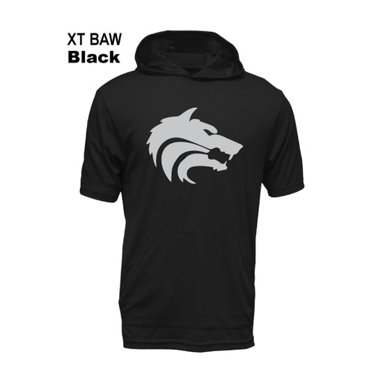 Cross Timbers MS "Wolf Logo" BAW S/S Hooded Tee