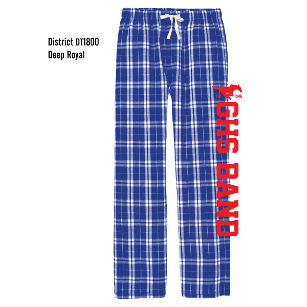 Grapevine Mustang Band "GHS Band" District Flannel Pant