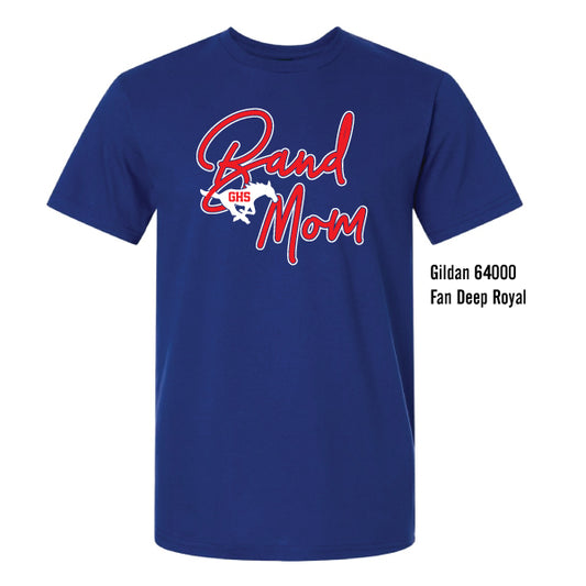 Grapevine Mustang Band "GHS Band Mom" Gildan Softstyle Tee