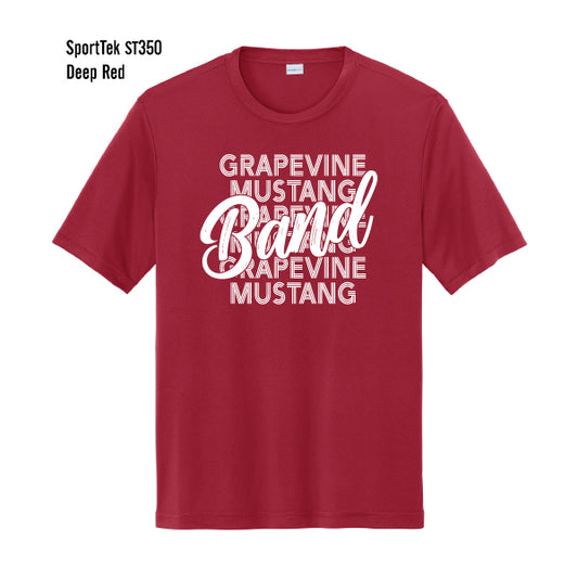Grapevine Mustang Band "Repeating" Sport-Tek Competitor Tee