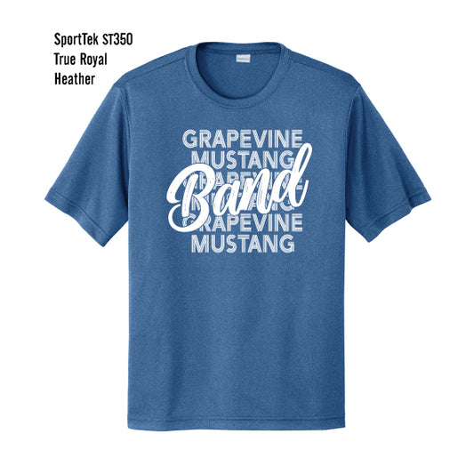 Grapevine Mustang Band "Repeating" Sport-Tek Competitor Tee