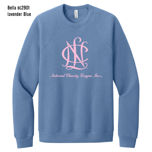 NCL Southlake Chapter "NCL ICON Logotype" Bella Cnvas Raglan Sweatshity