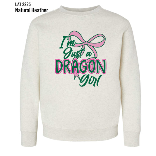 Durham Intermediate School "Just A Dragon Girl" LAT Unisex Elevated Fleece Sweatshirt