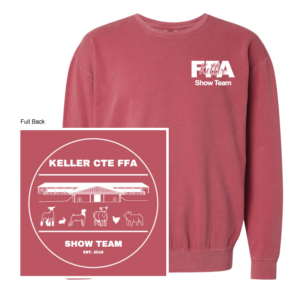 Keller HS "Keller FFA Show Team" Comfort Colors Lightweight Crew Sweatshirt