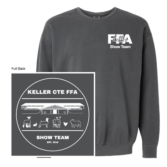 Keller HS "Keller FFA Show Team" Comfort Colors Lightweight Crew Sweatshirt