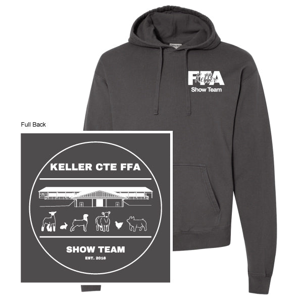 Keller HS "Keller FFA Show Team" Comfort Wash Unisex Garment-Dyed Hooded Sweatshirt