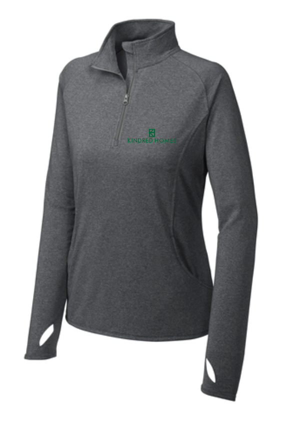 Kindred Homes Sport-Tek Sport-Women's Wick Stretch Qt-Zip Pullover