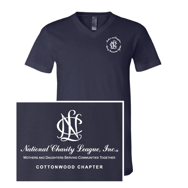National Charity League Cottonwood Chapter "NCL Basic" Bella Canvas Jersey V-Neck Tee