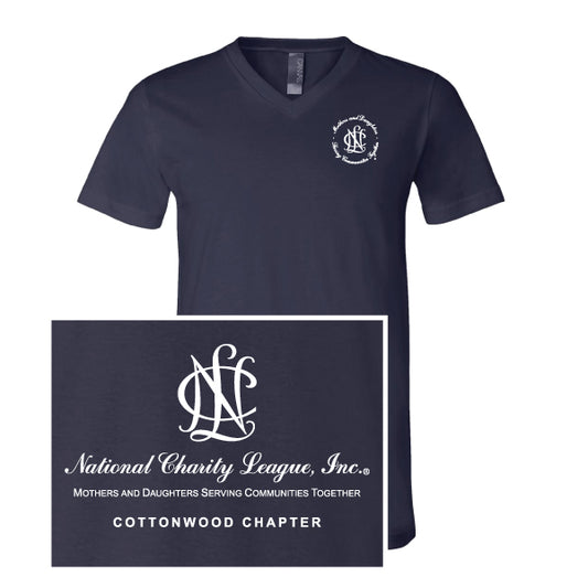 National Charity League Cottonwood Chapter "NCL Basic" Bella Canvas Jersey V-Neck Tee