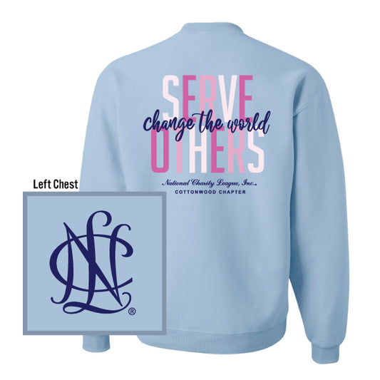 National Charity League Cottonwood Chapter "Serve Others" Jerzees Crew Sweatshirt