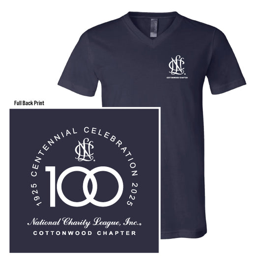 NCL Cottonwood 100th Anniversary Bella Canvas V-Neck Jersey Tee
