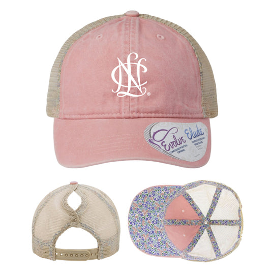 National Charity League Colleyville Chapter "NCL ICON" IInfinity Her Women's Washed Mesh Back Cap