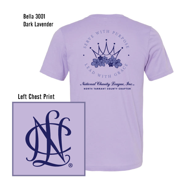 National Charity League North Tarrant County Chapter "Serve With Purpose" Bella Canvas Jersey Tee