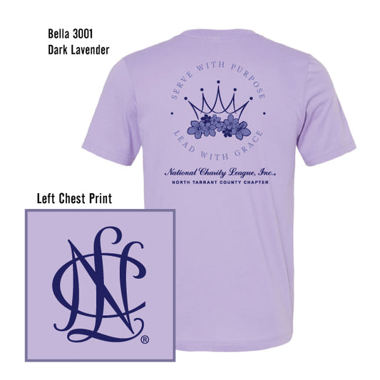 National Charity League North Tarrant County Chapter "Serve With Purpose" Bella Canvas Jersey Tee