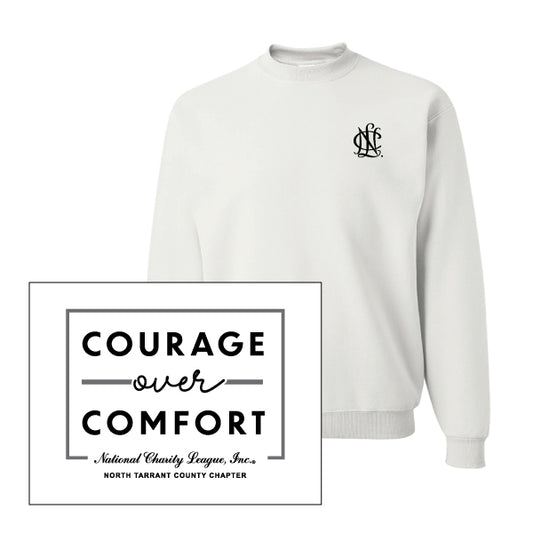 NCL North Tarrant County Courage Over Comfort Jerzees Crew Sweatshirt