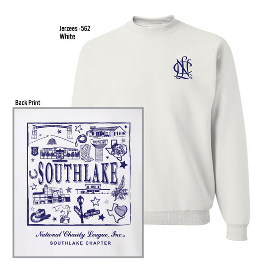 National Charity League Southlake Chapter "Southlake Landmarks" Jerzees Nublend Fleece Crew Sweatshirt