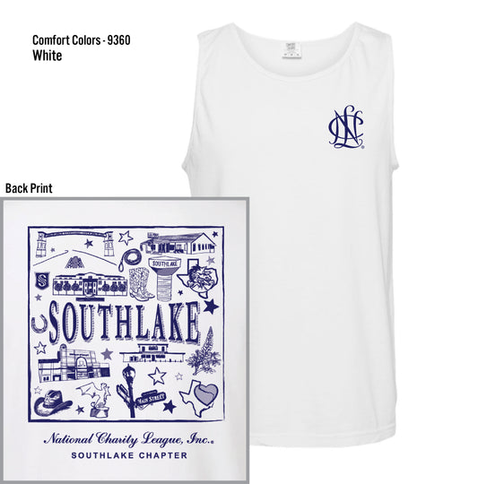 National Charity League Southlake Chapter "Southlake Landmarks" Comfort Colors Heavyweight Tank