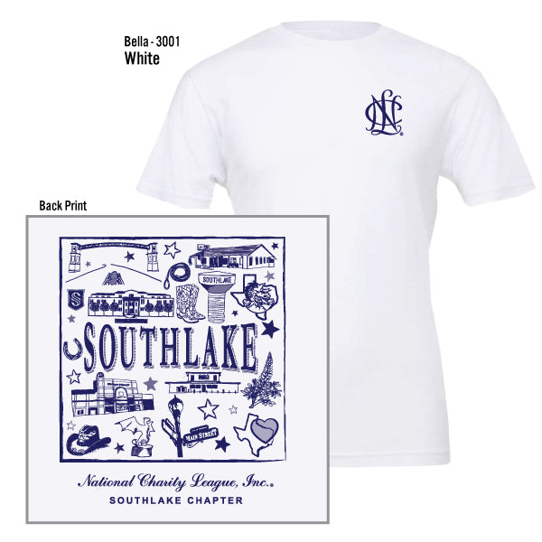 National Charity League Southlake Chapter "Southlake Landmarks" Bella Canvas Unisex Jersey Tee