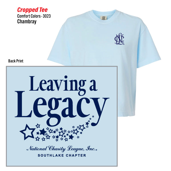 National Charity League Southlake Chapter "Leaving A Legacy" Comfort Colors Cropped Tee